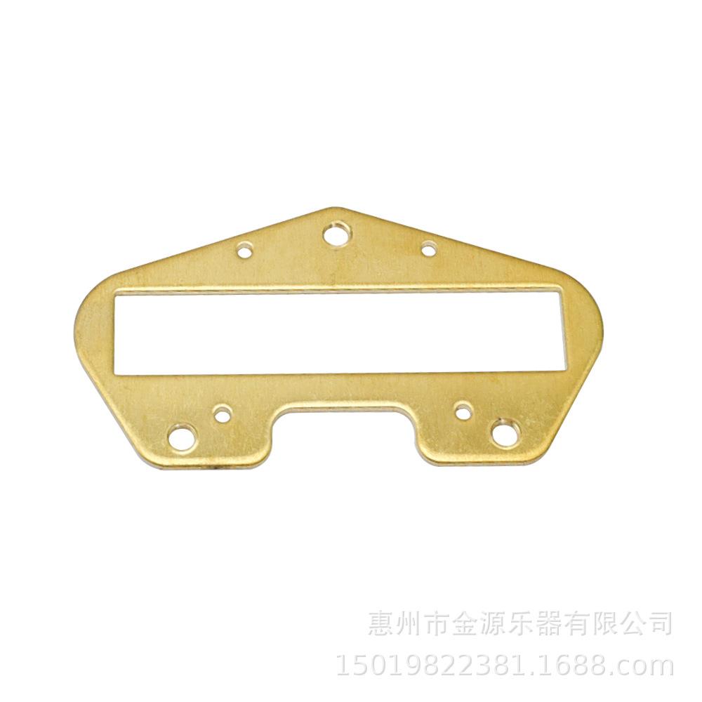 Copper Plate Electric Guitar Pickup Base with Magnet Holes, 72x38mm, 61x12.3mm