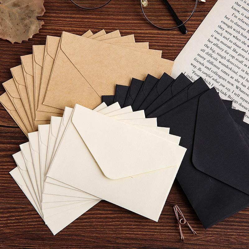 Vintage Kraft Paper Envelopes,Self-Sealing Mini Size |Matte Finish, Assorted Colors,Ideal for Business Cards,Wedding Invitations