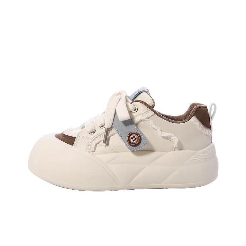 Board shoes women's new spring platform white shoes versatile shoes bread shoes