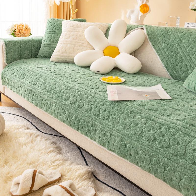 

Sofa Cushion Four Seasons Universal Comfortable Cotton Velvet Non-Slip Seat Cushions Simple Modern Sofa Cover Cover Cloth 70*70cm
