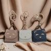 Cross PU Leather Cat Coin Purse Mini Keychain Pendant