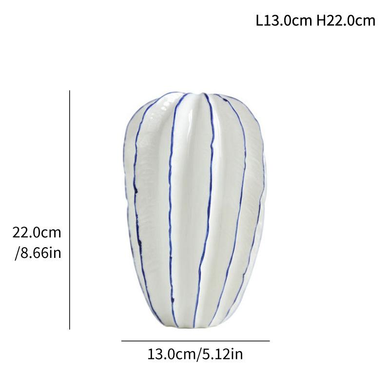 Wind Simulation Fruit Handicraft Small Mouth Vase Creative Ceramic Dried Flower Flower Arrangement Home Life Gardening Decoration