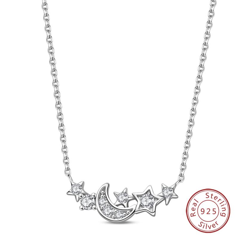 Necklace 925 Silver Cross Moonlight Guardian Dreamcatcher Necklace For Women Fashion Birthday Anniversary Jewelry Gifts