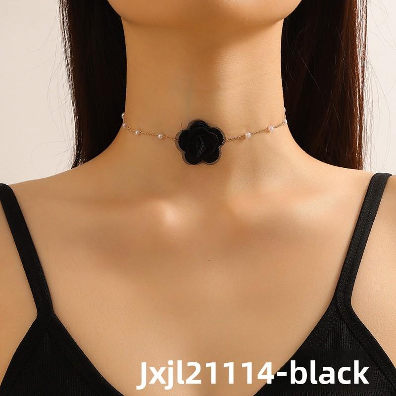 

Сладкое ретро цветочное ожерелье, Ожерелье-чокер для девочки, супер фея, Ожерелье с жемчужным цветком.