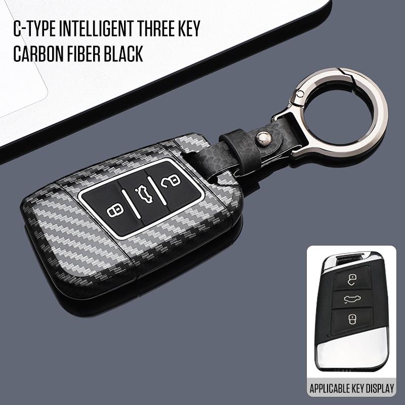 Styling Mouldings Car Key Case Cover Bag For VW Volkseagen Passat B8 Magotan For Skoda Superb A7 Kodiaq Seat Shell Fob