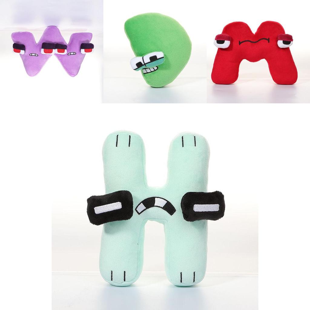 Entzückende Alphabet Lore Buchstabe A Plüschpuppen Babypädagogisches Spielzeug