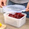 Large Vegetable Drain Basket Special Fruit Preservation Box For Refrigerators Food Grade Kitchen Double Layer Storage Container