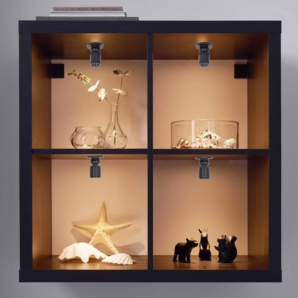 LED Mini Spot Light, Dimmable LED Spots Lights with 6.6 Feet Cable Stepless Dimming Control Switch Jewelry Showcase Display Lighting Fixture 5V USB