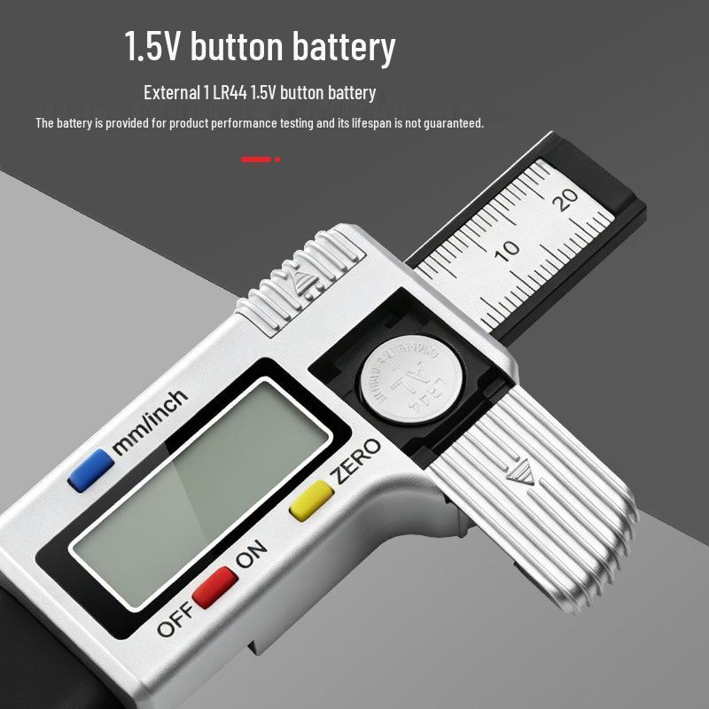 Silver Digital Tire Tread Depth Gauge 0-25MM for Car Safety