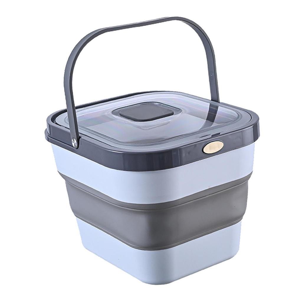 1Pc Storage Container Bin Sealed Cans 10kg - Gray
