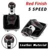 5 6 Speed PU Leather Gear Shift Knob For VW Golf 7 A7 MK7 GTI GTD  Level Shift Car 2013-2018