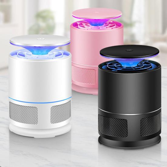 USB Fly Trap Light with 7 Blades Fan Silent UV Light Fly Catcher Home Indoor Outdoor Physical Fly Control Device LED Small Flying Animals Catching