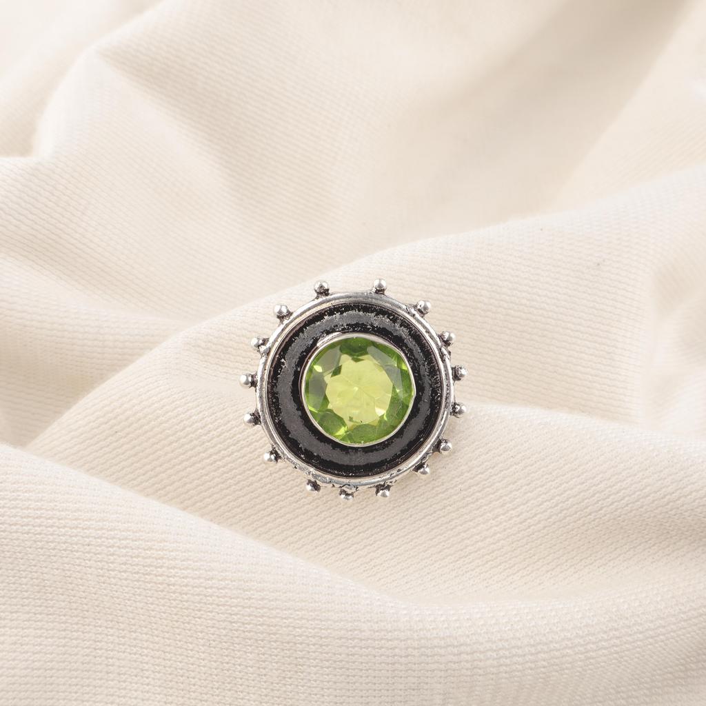 Peridot Gemstone Jewelry, 925 Solid Sterling Silver Ring, Handmade Charming Jewelry, Gorgeous Silver Ring Gift For Women