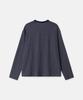 TOULN BRICK Tb-Semi-Crop Striped Long Sleeve Tee Bl (E6W10G3206)