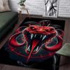 1PC Red and black snake design Print Carpet Rug for Living Room Bedroom Sofa Doormat Home Decor Non-slip Floor Mat