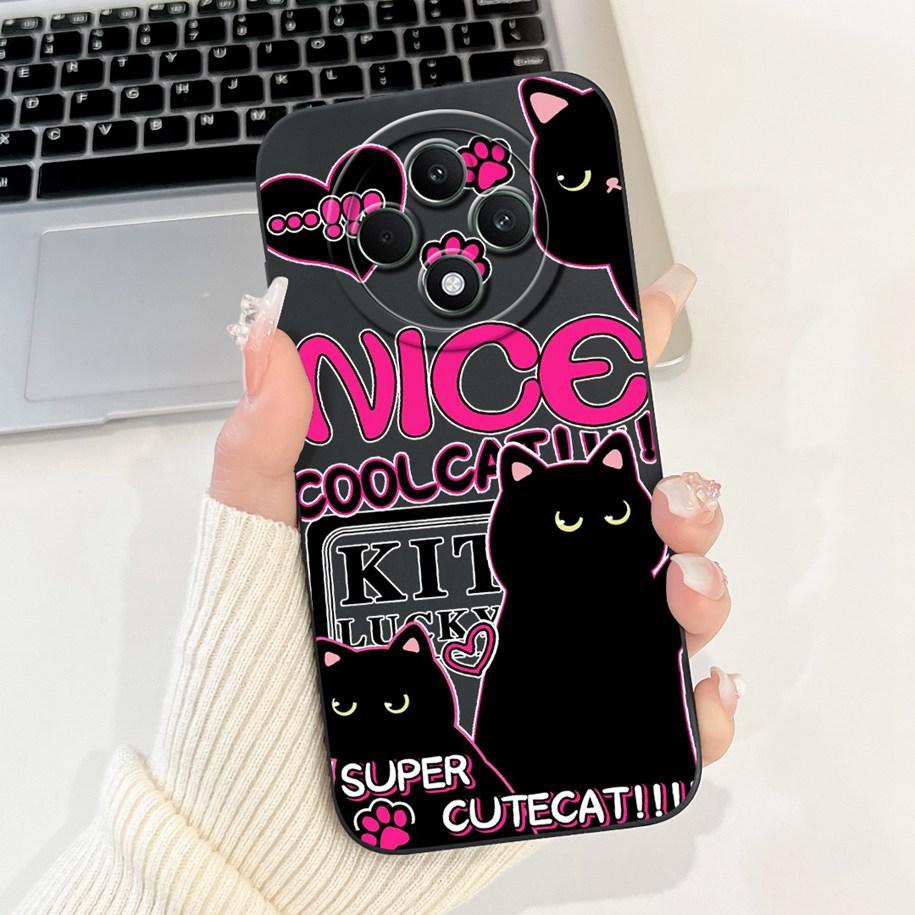 For OPPO Reno 12F 5G Case CPH2637 Lovely Panda Rabbit Liquid Silicone Durable Back Cover For OPPO Reno12F Reno12 FS F27 5G Coque