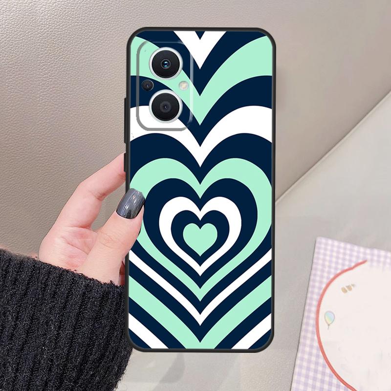 Latte Love Tunnel Brown Heart Funda For OPPO Reno 14 10 11 12 13 Pro 12F 11F 13F 14F 7 8 Lite OPPO Find X9 X8 X6 Pro Case