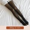 Collant Chaud Femme Hiver Extensibles Translucide Epais Polaire Opaque Leggings Taille Haute Thermique [300g,Noir Pied Plein]