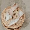 2025 new sandals women's medium heel summer pearl pointed head thin heel fairy style fashion bag head hollow high heel single shoes
