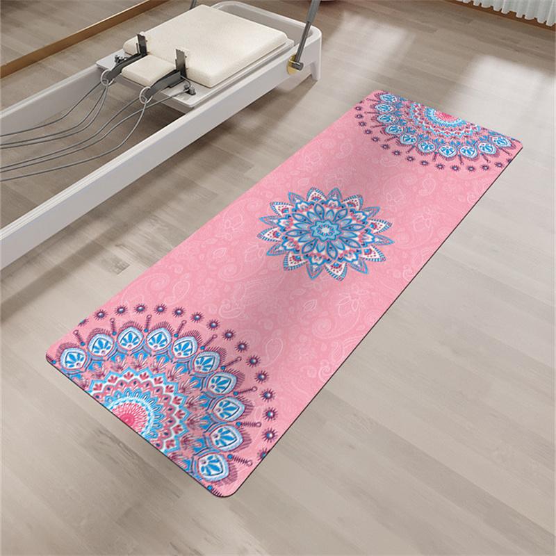 Suede Printed Yoga Mat Rubber Yoga Mat Foldable Anti Slip Wear-resistant Fitness mat Ultra-thin Folding Cushion 68/80cm*1.5mm