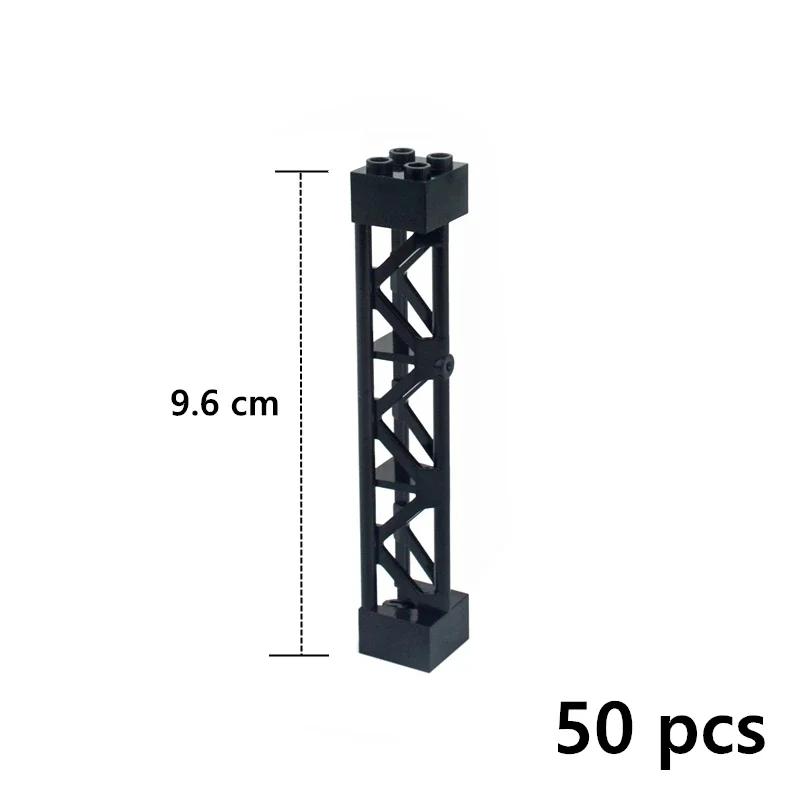 Building Blocks Imitating Steel Structure Suspension Bridge MOC 95347 Pillars DIY Assembly Railway Track Support Bracket