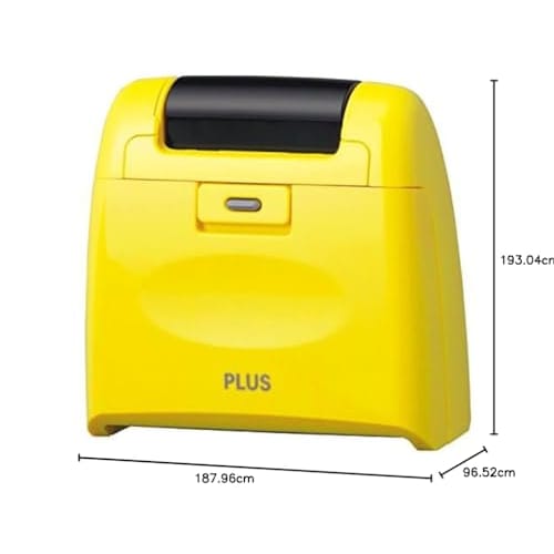 Plus Personal Information Protection Stamp Roller Keshipon Wide Yellow IS-510CM 38-134
