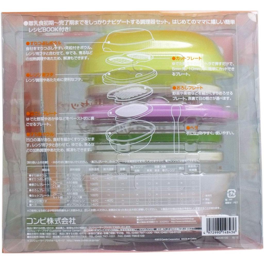 Tsusho Combi Baby Label Baby Food Navigation Cooking Set C [Mihama - ORS4A01]