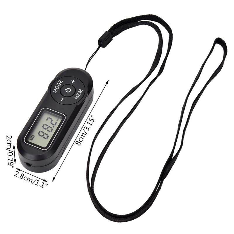 Digital Pocket FM Radio FM:64-108MHz Portable FM Radio Receiver with LCD Display Neck Lanyard 3.5mm Headphone