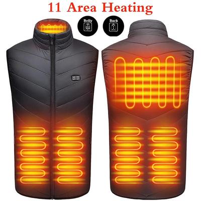Unisex USB Infrared 11 Heating Zone Vest Jacket Winter Electric Vest