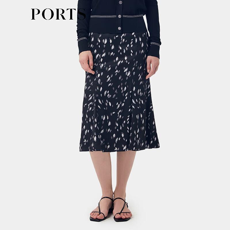 

Ports Women s Retro Elegant Printed Fishtail Midi Skirt 4
