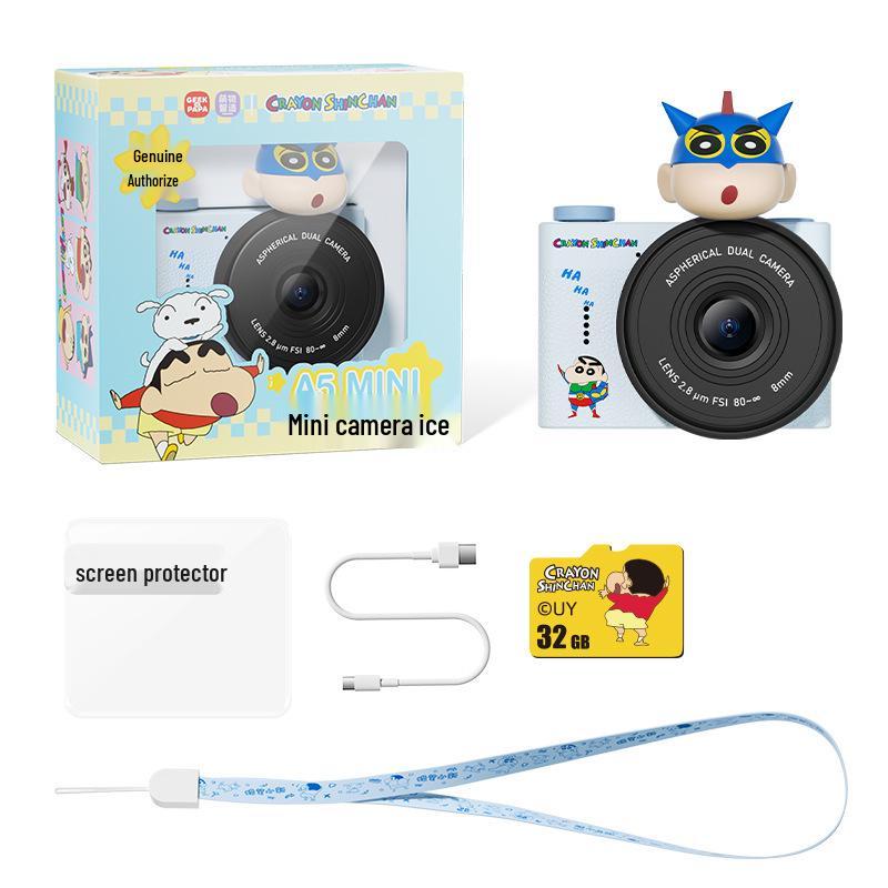 

Мини-камера A5 Crayon Shin-chan с двумя объективами для детей - Креативный студенческий подарок 32G
