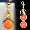Creative  Orange Bag Charm Resin Tangerine Key Chain Handbag Bag Hanging Ornament Fruit Keyring Card Holder Diy Charms