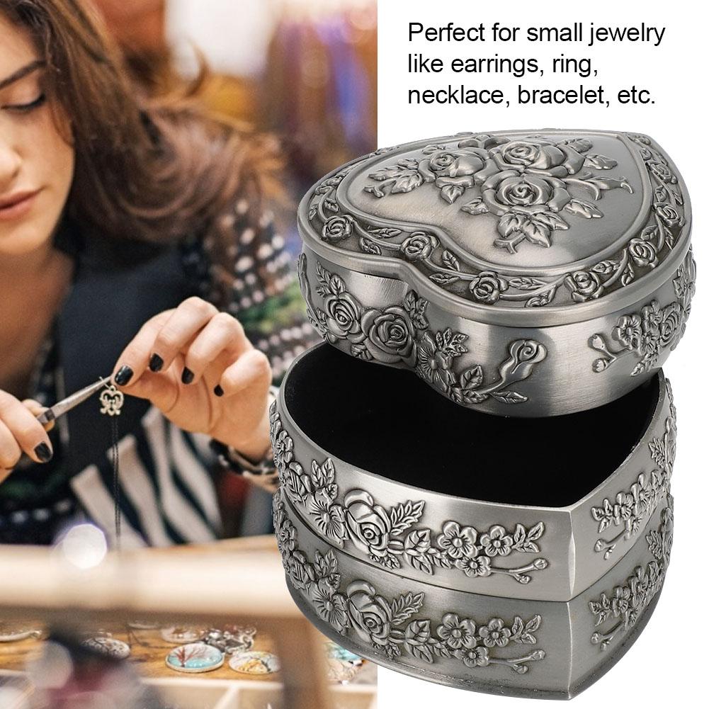 Household European Retro Decorative Heart shaped Jewelry Box Jewelry Container(3 Layers)