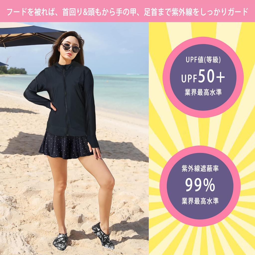Fitness Long Sleeve Rash Guard with Plus Women's Swimsuit, Hood, Bikini, Shorts, Leggings, 5-Piece Set, Sizes, Figure-Flattening
