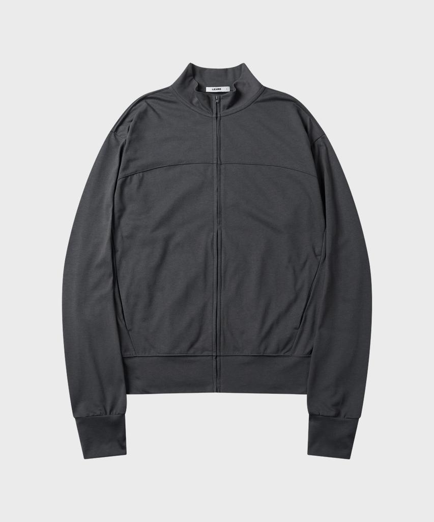 Leire Slim Fit Light Jersey Zip-Up [Charcoal]
