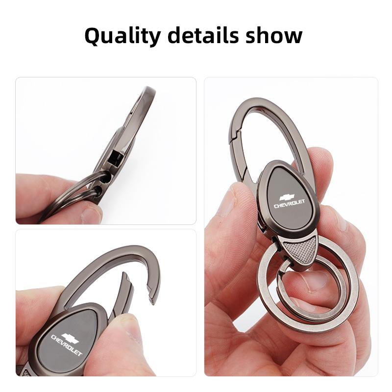 High Quality Metal Car Keychain Auto Logo Key Holder Keyring For Chevrolet Onix Cruze Aveo Sail Corsa Matiz Camaro Cobalt Impala