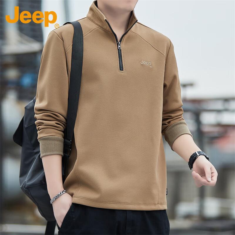 

Jeep Men s Stand Collar Long-Sleeve Sweatshirt XL