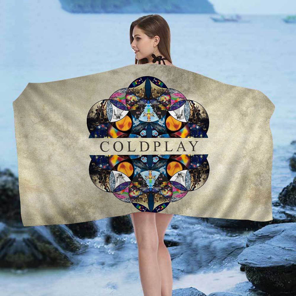 

Classic Pop Rock Band C-Coldplay Bath Towel Microfiber Soft Water Absorbing Breathable For Girl Kids Cartoon Beach Towel W30*H60(CM)