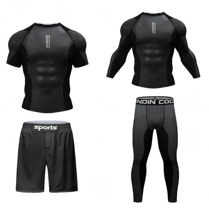 4-Pack Compression Shirts Basketball Running Gym Workout Quick Dry Stretch Athletic Tops