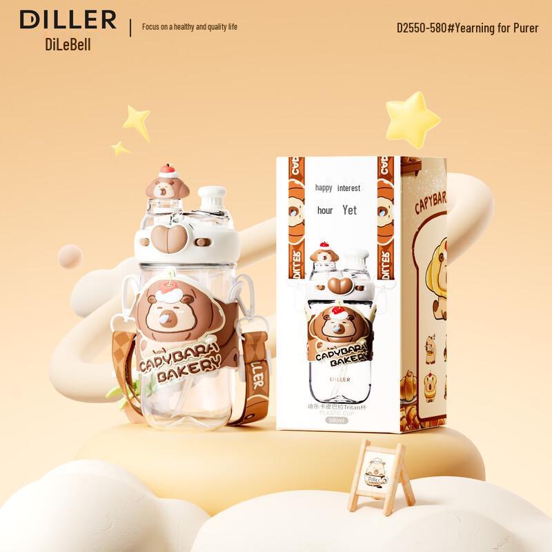 Diller Capybara 580ML Tritan Straw Cup