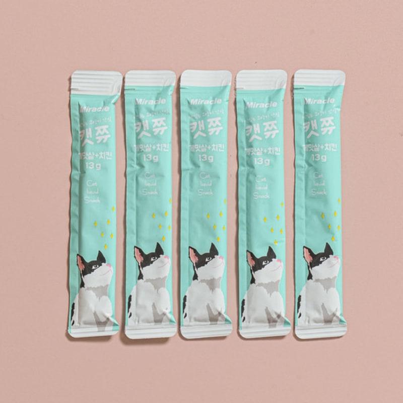[Pet] 5 Cat Chew Sticks, Crab Meat & Chicken