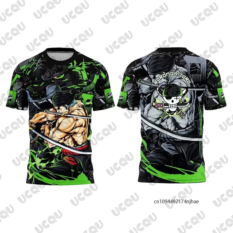 

2026 One Piece Anime Roronoa Zoro 3D Printed Football Jersey For Men T Shirt Summer Sports Cosplay Tees Casual KidsAdult Tops 6XL