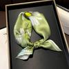 Beige Silk Silk Scarf Small Square Scarf Women's Versatile 111 Mulberry Silk Headband Small Silk Scarf Fashion Small Scarf with Shirt