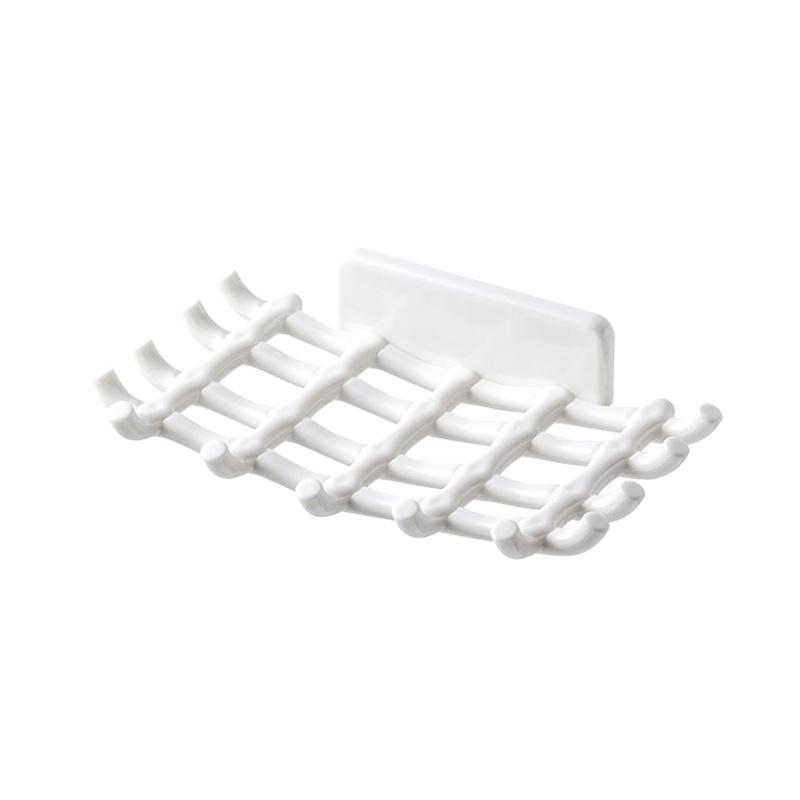 

Soap Box Wall Mounted Drainage Shelf For Home Use No Punching High-End Bathroom New Soap Dish Rack Hooks For High-End Bathrooms белый