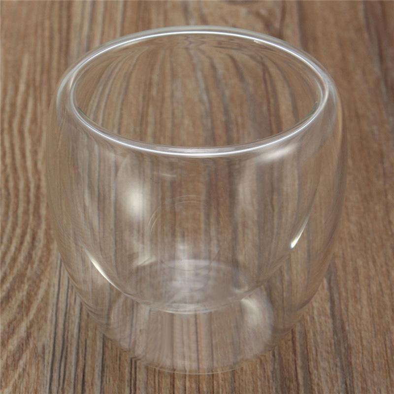 Arshen 80ml Double Wall Glass Clear Handmade Heat Resistant Mini Tea Drink Cups Healthy Drink Mug Coffee Cups Insulated Glass