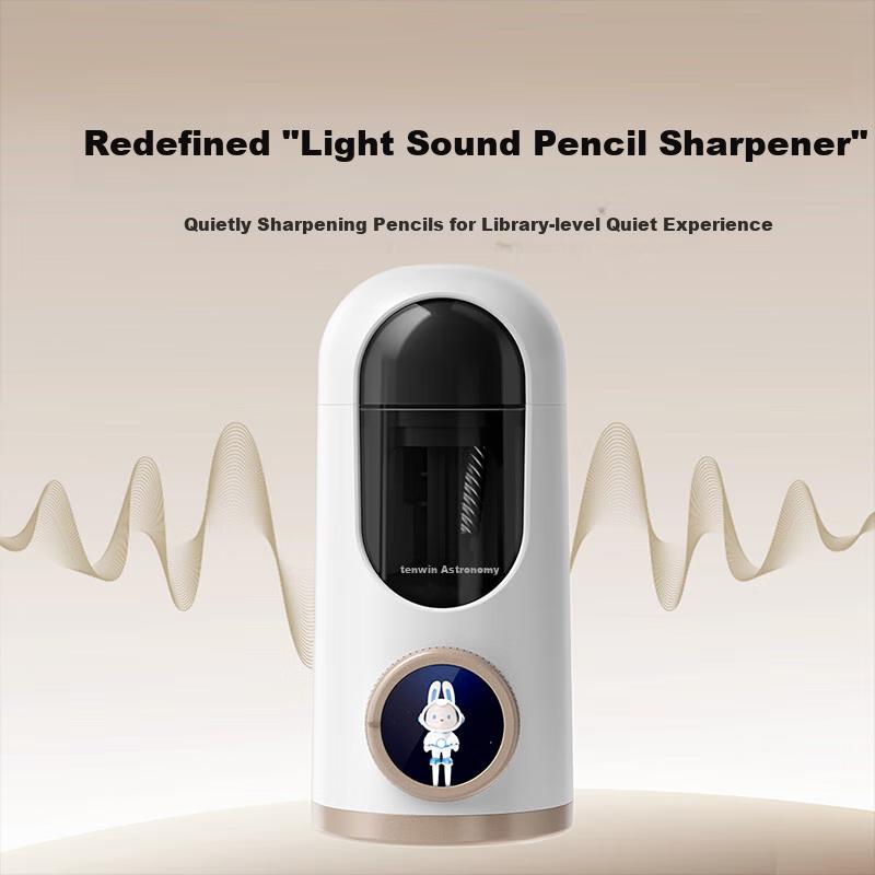 Intelligent AI Fully Automatic Pencil Sharpener, Electric Pencil Sharpener with Large Diameter, Thick Barrel, Large Triangle, Quiet Operation