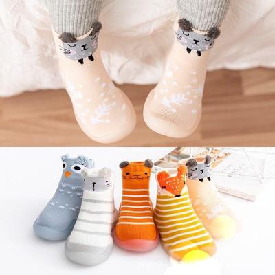 Baby Kleinkind Schuhe Jungen Mädchen Infant Erste Wanderer Kinder Cartoon Tier Weiche Gummi Sohle Socken Schuhe Stricken Anti-slip booties