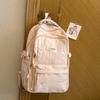 Schoolbag gentle light pink love embroidery girl heart backpack junior high school student party atmosphere class travel schoolbag