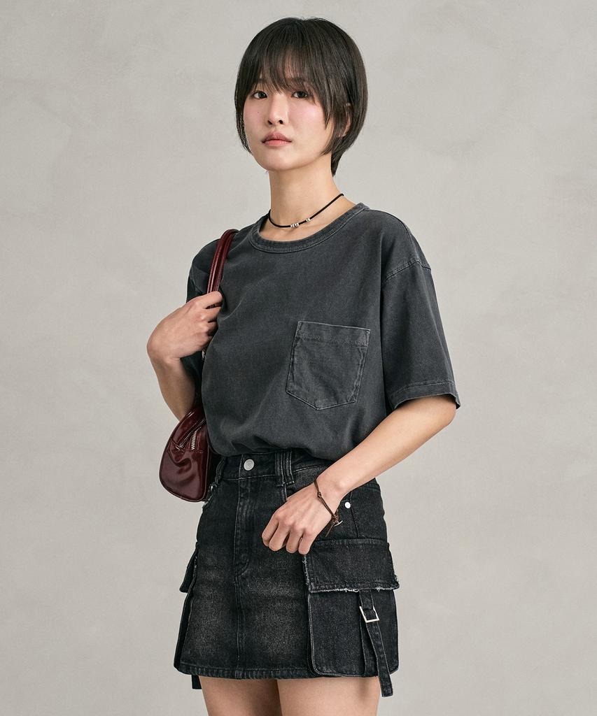 DECET Pigment Pocket T-Shirt Dcts001Dgray