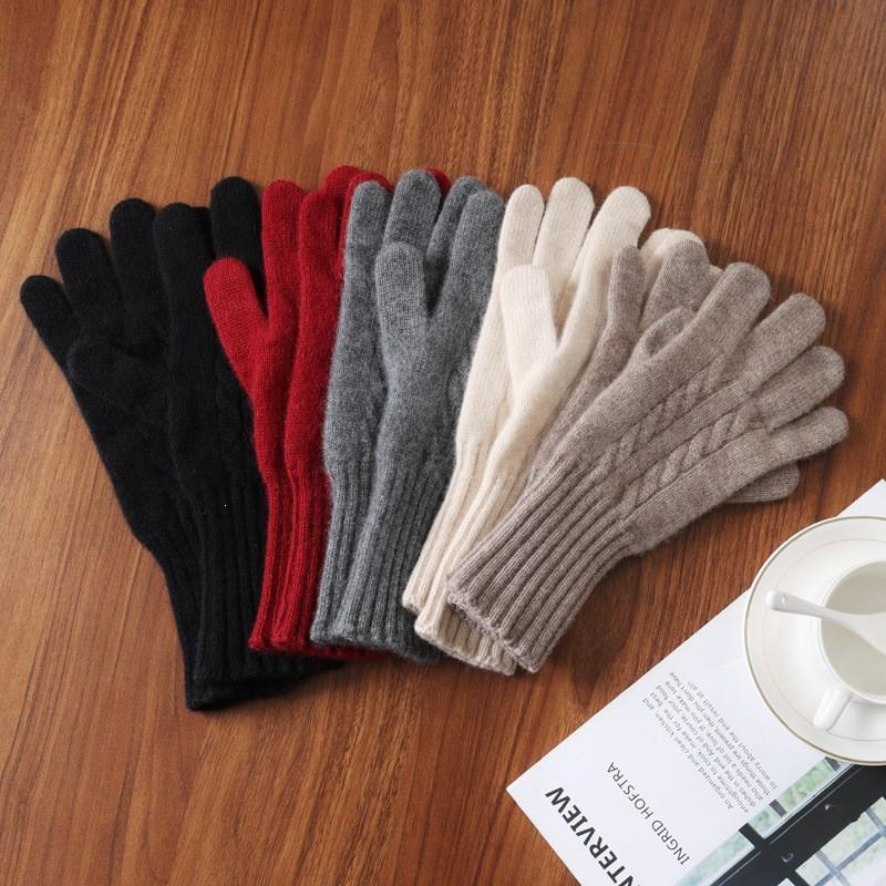 Warm Wool Knit Touchscreen Gloves Men Women Winter Outdoor Thick Wrist Support Riding Skiing Commute